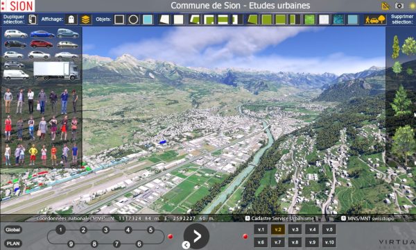 Maquette 3D de la ville de Sion
